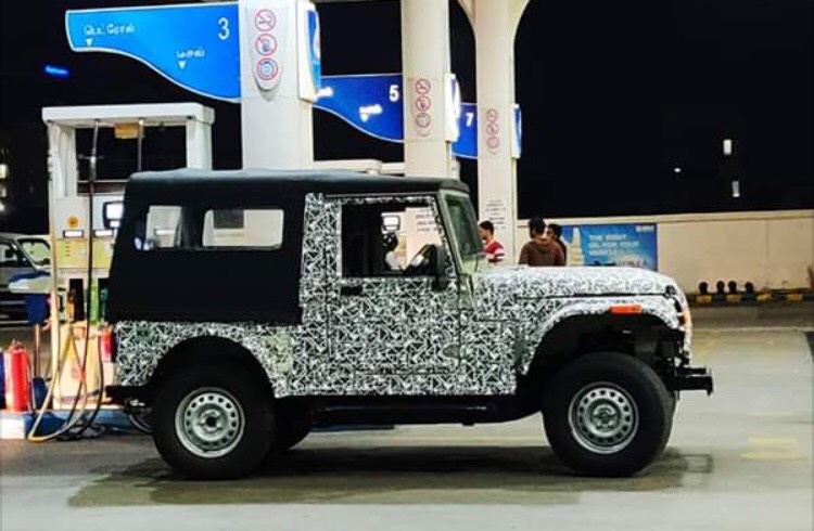 2020 Mahindra Thar Profile Spy Shot