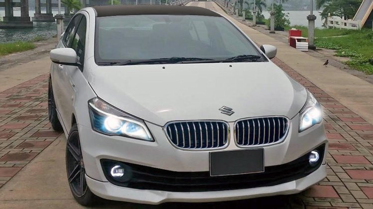 Modified Maruti Suzuki Ciaz White Bmw Front Three