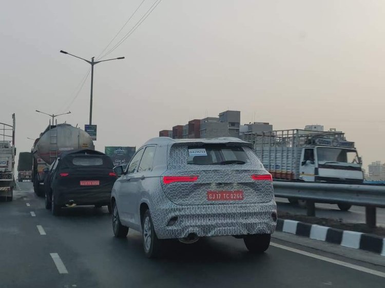 Mg Hector Rear Three Quarters Spy Shot Pune