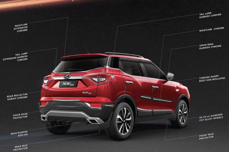 Accessorised Mahindra Xuv300 Rear Three Quarters