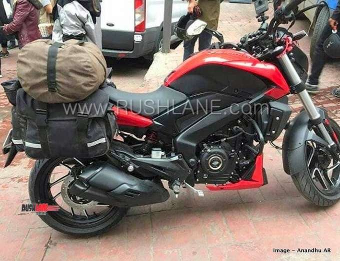 2019 Bajaj Dominar 400 spied with saddle bags India launch next month