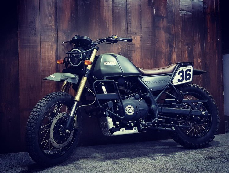 Royal Enfield Himalayan modified into a scrambler 'Wilder' by Bulleteer