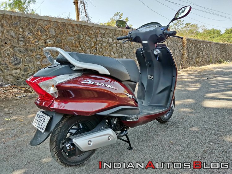 Hero Destini 125 Road Test Review Still Shots Rear