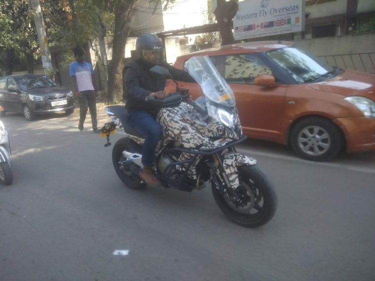 Cfmoto 650mt Spied Testing Front Quarter
