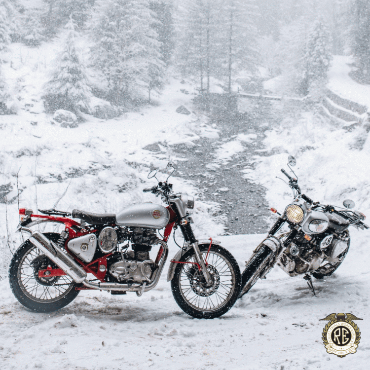 Royal Enfield Bullet Trials Works Replica In Snow