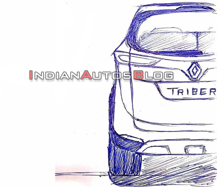 Renault Triber Rear Sketch
