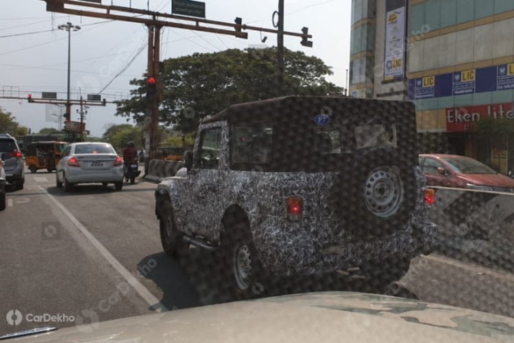 2020 Mahindra Thar Rear Three Quarters Spy Image 1