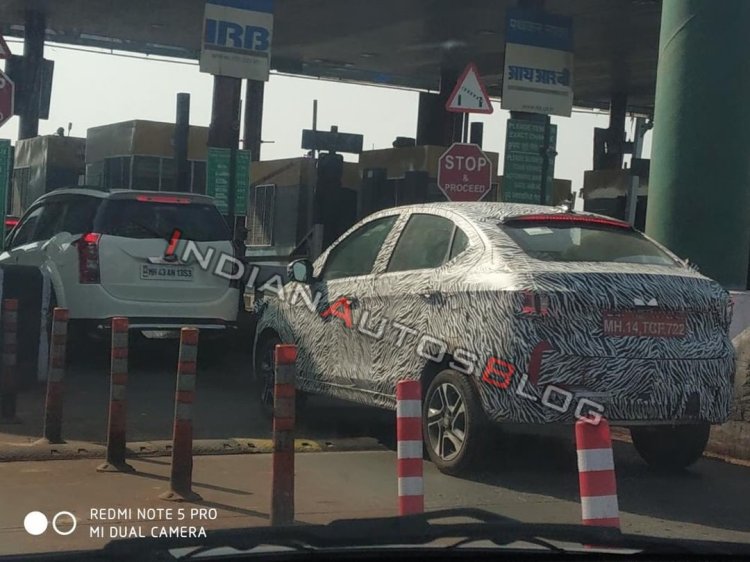 2020 Tata Tigor Facelift Rear Three Quarters Spy S