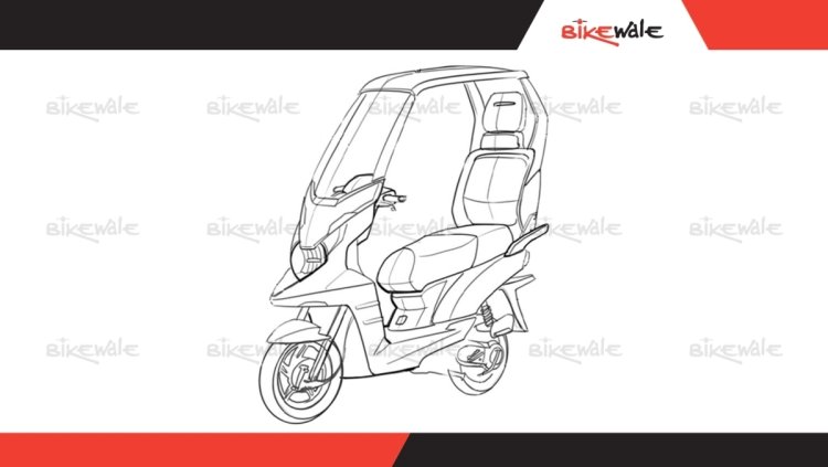 Tvs Scooter Wil Solar Roof Sketch