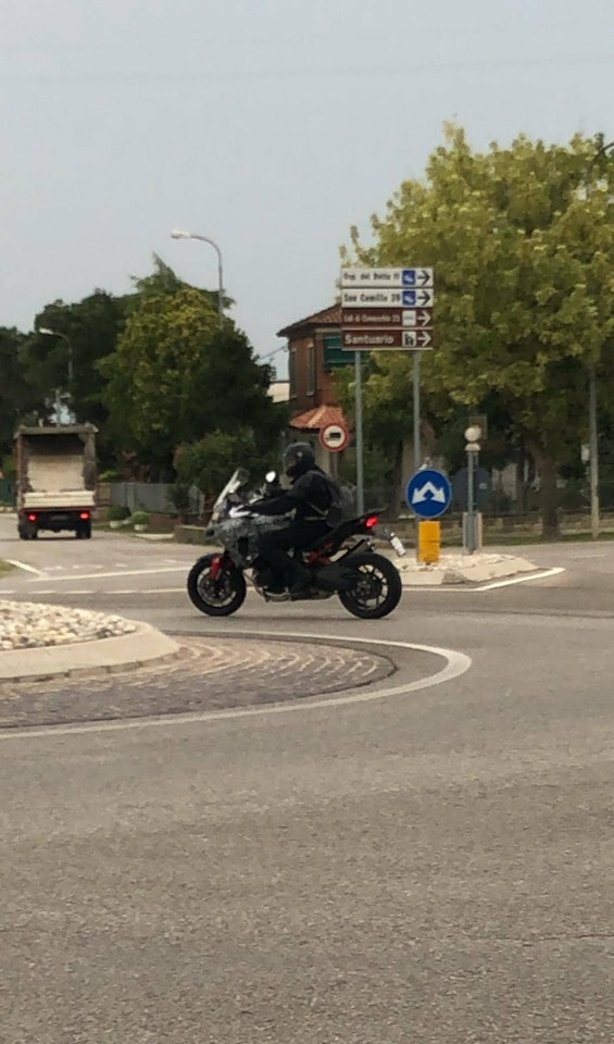 Ducati Multistrada V4 Test Mule Spied Left Side
