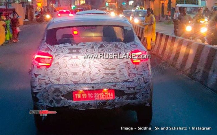 2020 Renault Kwid Facelift Spied C Shaped Tail Lig