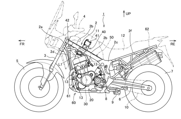 Honda Africa Twin 1100 Patent Image Direct Injecti