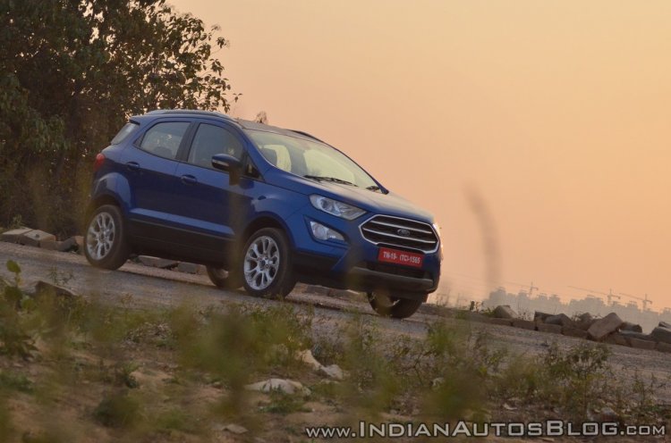 Ford Ecosport Petrol At Review Front Three Quarter