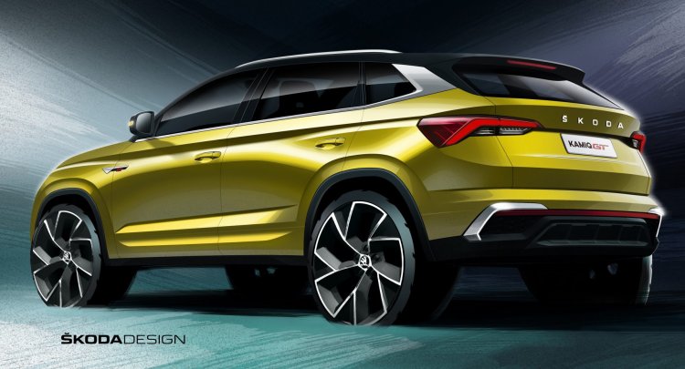 Skoda Kamiq Gt Rear Three Quarters Sketch