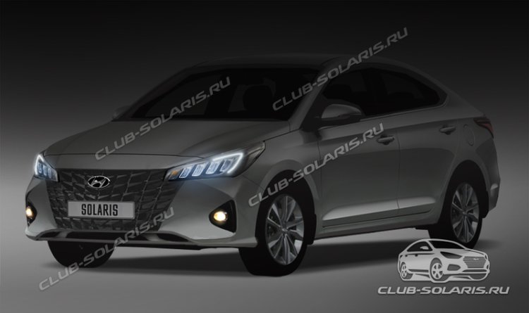2020 Hyunda Verna Solaris Rendering Front Quarters