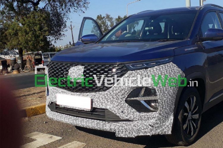 Mg Hector Plus Front View Spyshot 57ce