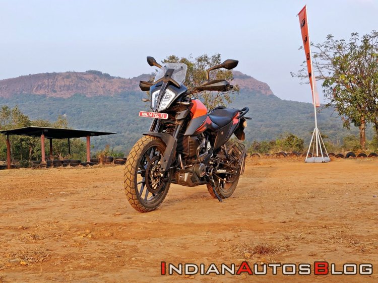 Ktm 390 Adventure Review Stills Left Front Quarter
