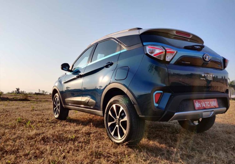 Tata Nexon Ev Rear Three Quarters Image