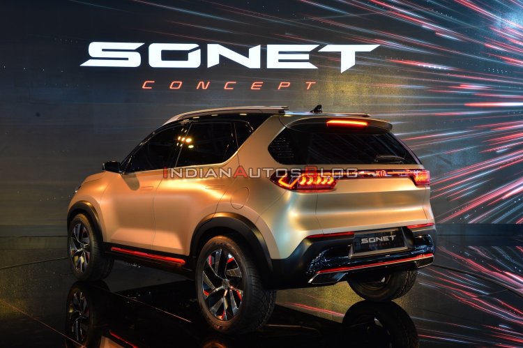 Kia Sonet Concept Rear Three Quarters Live Image