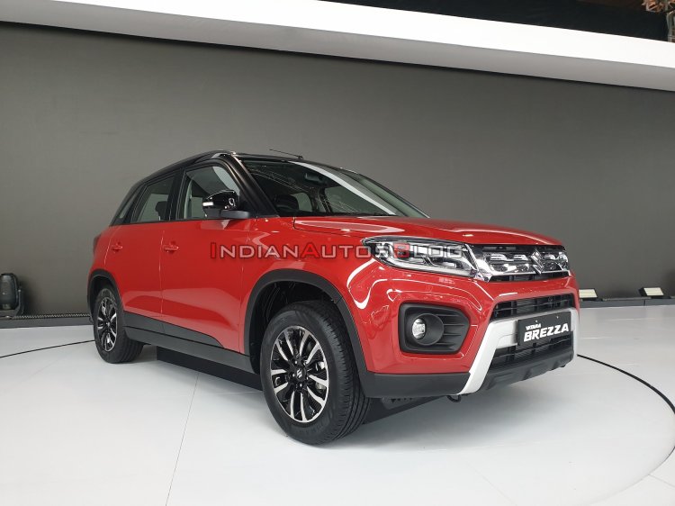 2020 Maruti Vitara Brezza Facelift Red Black Front