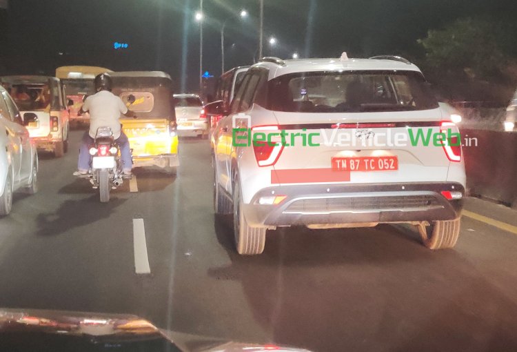 White 2020 Hyundai Creta Spy Shot