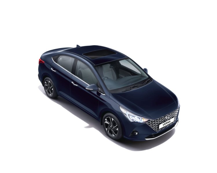 2020 Hyundai Verna Facelift Top View Sunroof