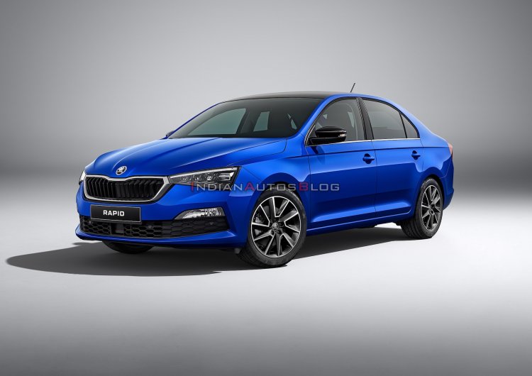 Russian 2020 Skoda Rapid Front Three Quarters