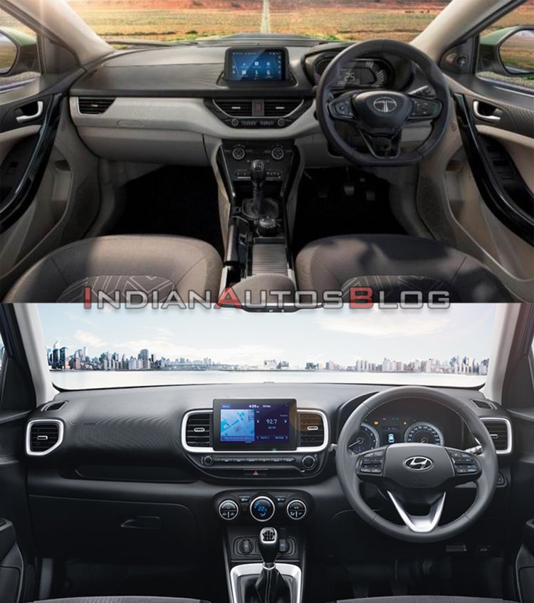 Hyundai Venue vs Tata Nexon - Interior