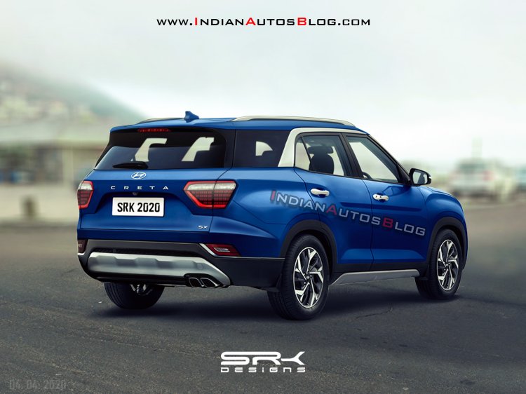 7 Seat Hyundai Creta Rear Three Quarters Rendering