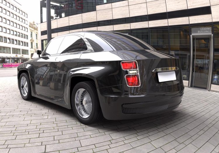 Ambassador electric car Dc2 E Amby Rear Three Quarters