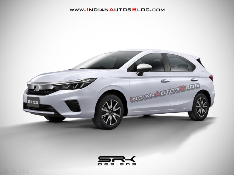 2020 Honda City Hatchback White Front Rendering