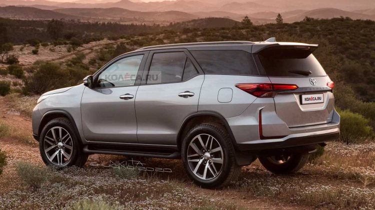 New Toyota Fortuner Facelift 2021 Rear Rendering