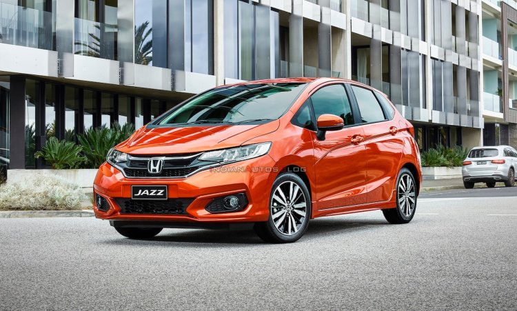New Honda Jazz Facelift Front Three Quarters On Lo