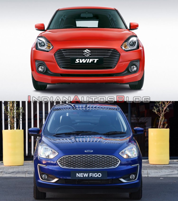 Ford Figo vs. Maruti Swift - front