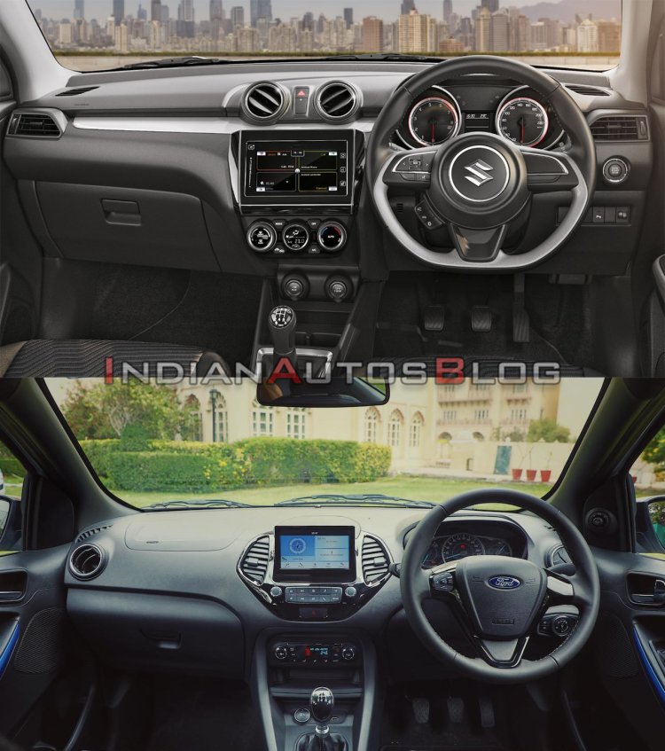 Figo vs Swift - interior dashboard layout