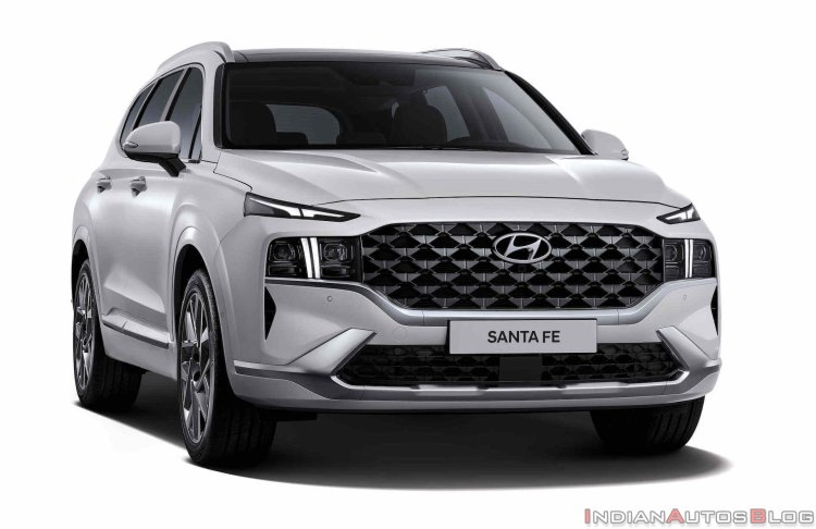 2021 Hyundai Santa Fe Facelift Lux Front Quarters