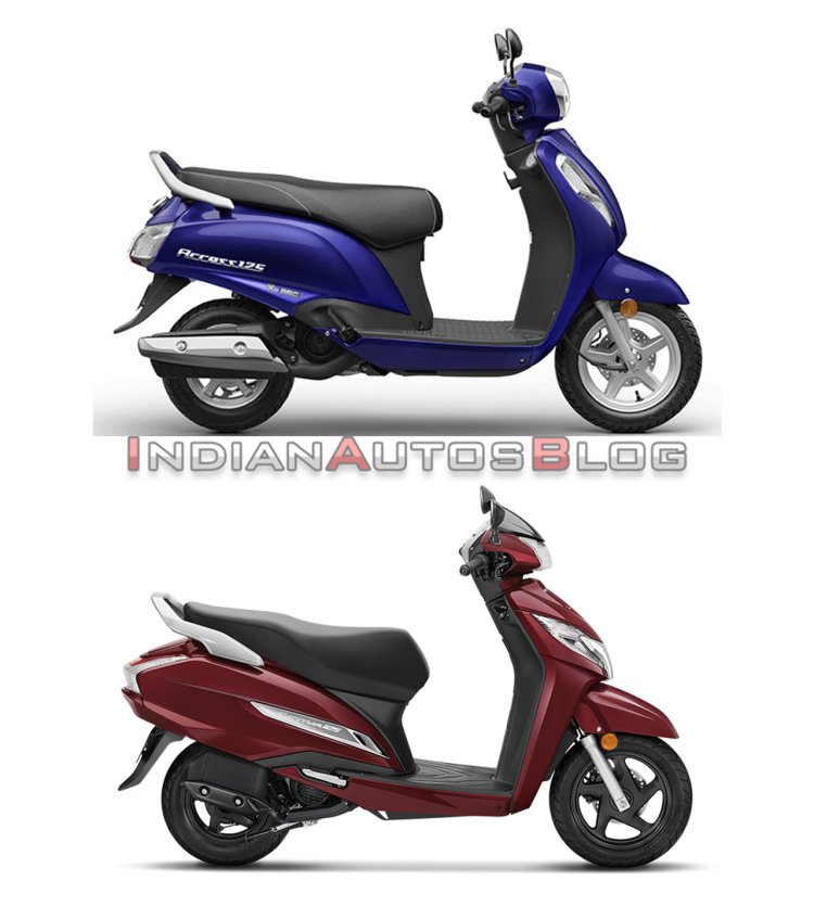 Access 125 vs Activa 125 - side