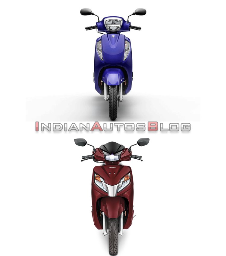 Access 125 vs Activa 125 - front
