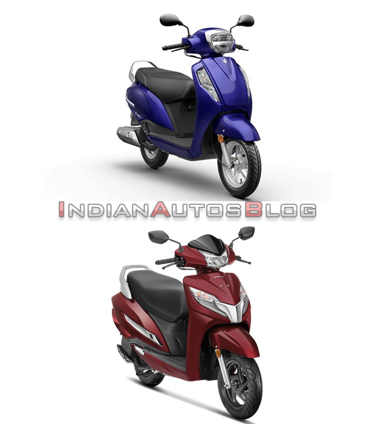 Access 125 vs Activa 125 - front three quarter