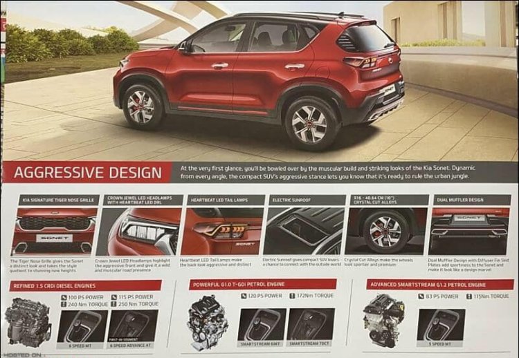 Kia Sonet Brochure Details