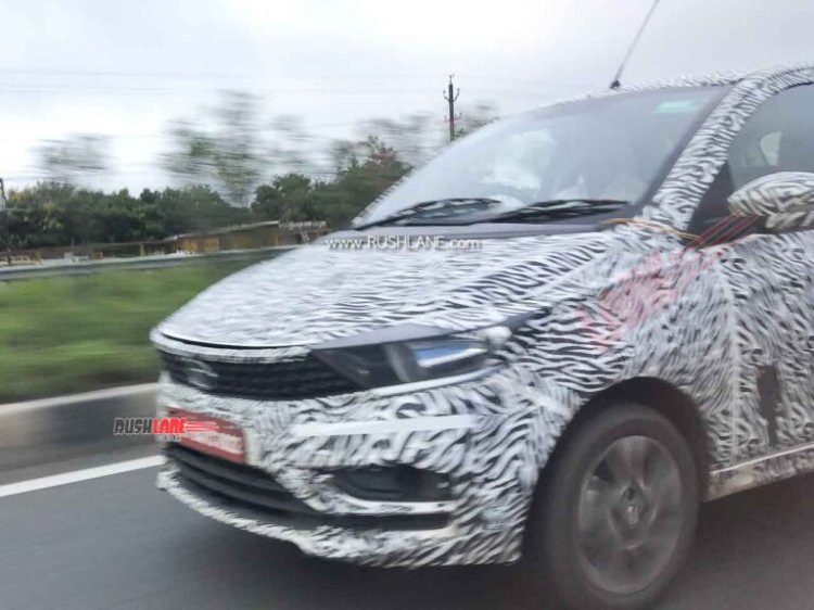 Tata Tiago Turbo Petrol Spy Shot Front Lt