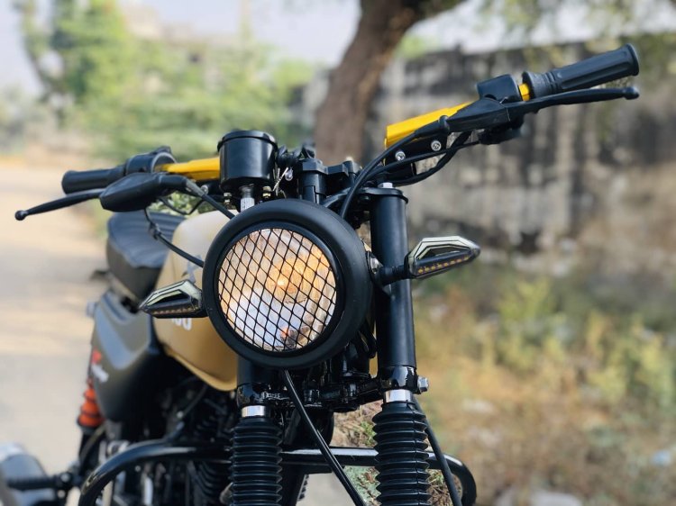 Humble Bajaj CT 100 modified into a scrambler, looks wilder