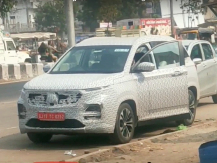 Mg Hector Facelift Front Spy Shot