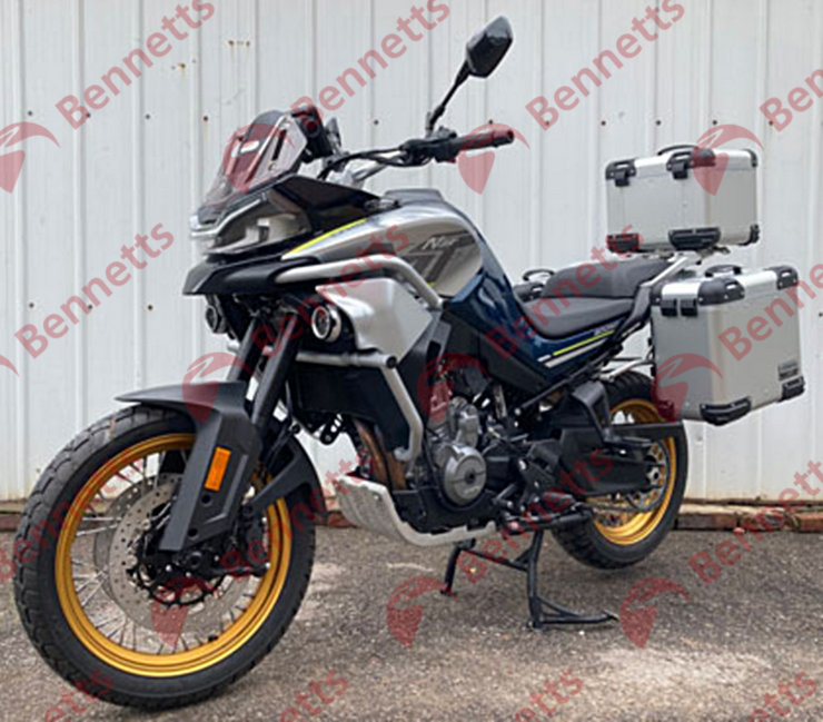 2021 Cfmoto 800mt Spy Shot With Panniers