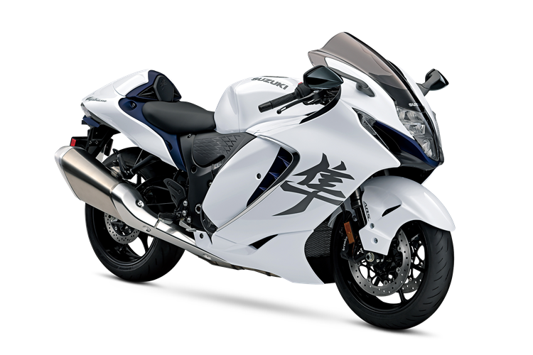 2021 Suzuki Hayabusa White Blue Front Right