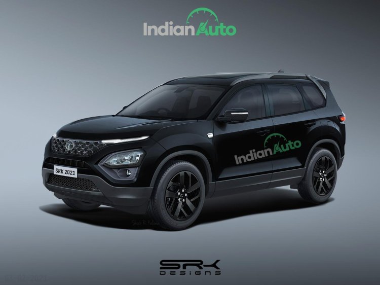 2021 Tata Safari Dark Edition Rendering