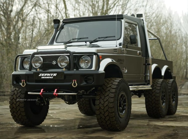 Maruti Suzuki Gypsy 6x6 Rendering Front Quarter