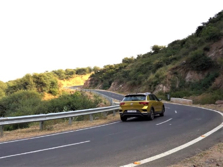 2020 Vw T Roc Review Tracking Rear View 1