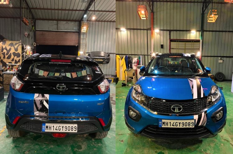 Modifed Tata Nexon Front View And Rear View