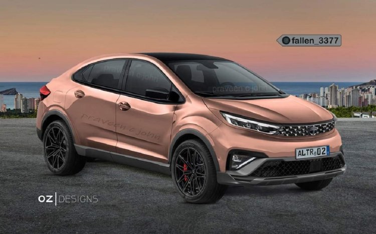 Tata Altroz Cross Coupe Rendering Fornt 3 Quarters